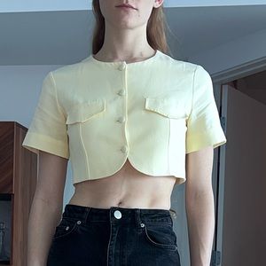 Zara yellow cropped top